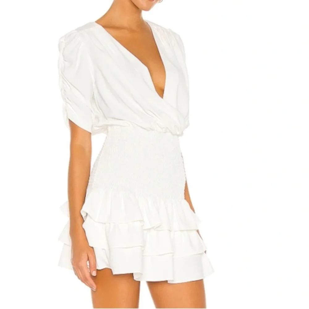 Amanda Uprichard Taby Dress in white - Picture 1 of 6